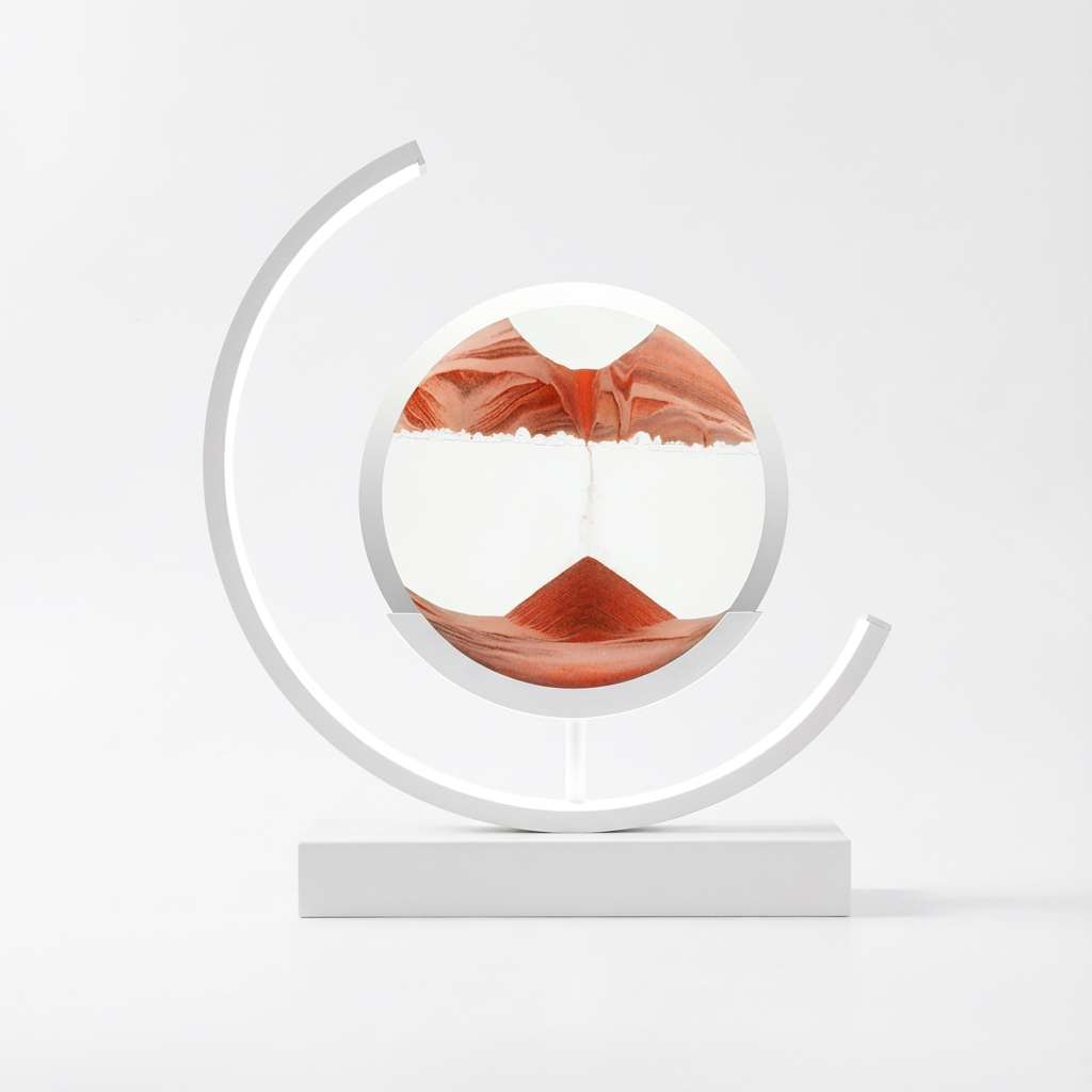 Decorative piece with a circular design on a white background