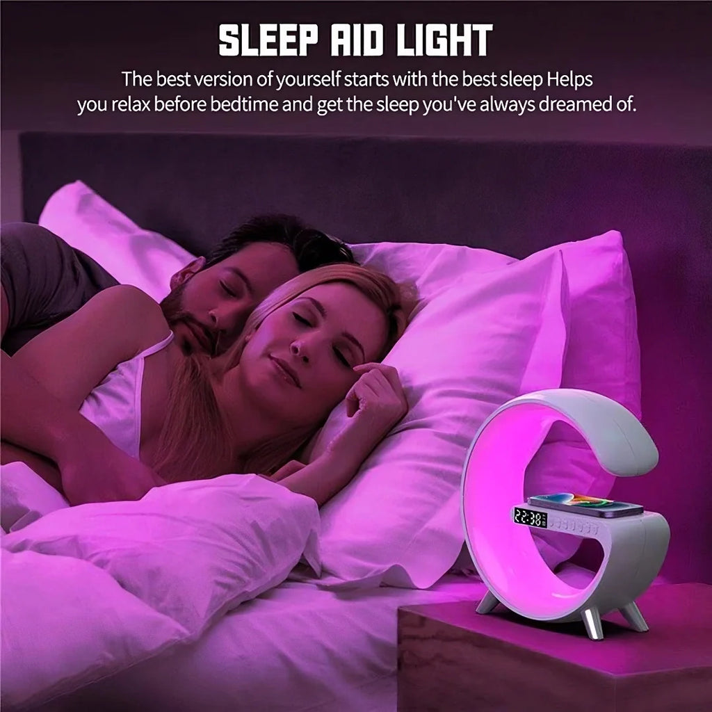 LitLamp™ 4-in-1 Alarm Clock, Mood Light, Speaker & Wireless Charger