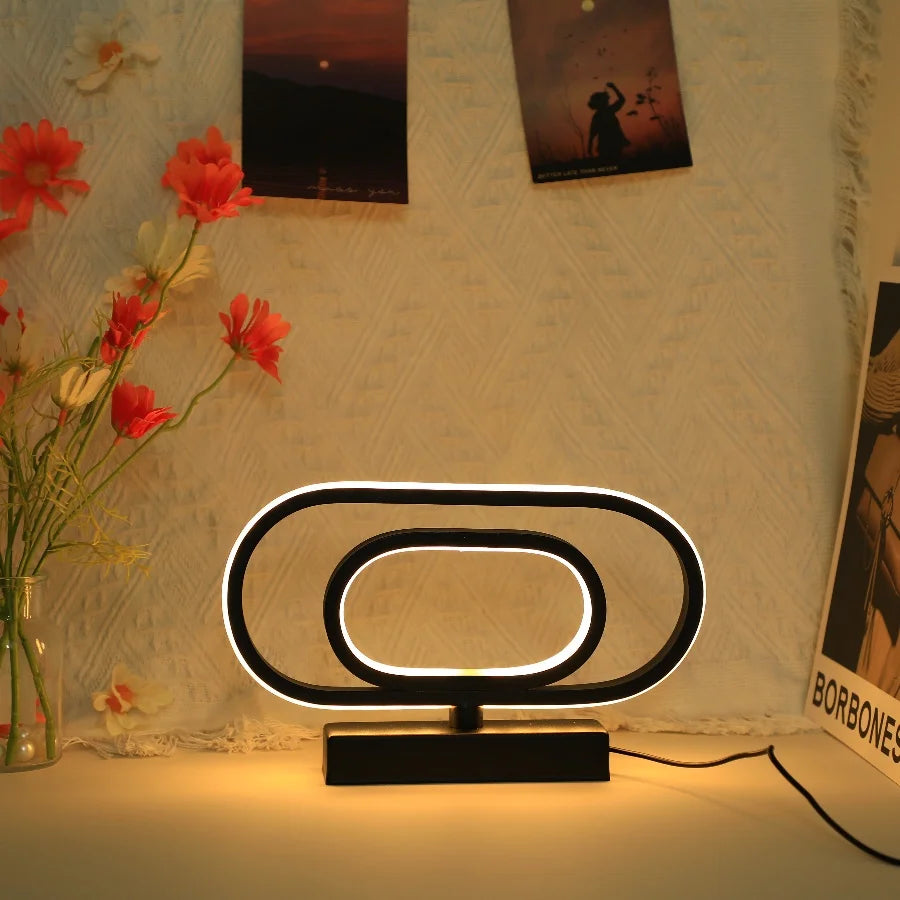 Simple Modern Creative Led Lamp Hotel Bedside Study Bedroom Living Room Dimmable Lighting