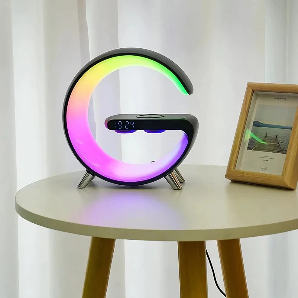 LitLamp™ 4-in-1 Alarm Clock, Mood Light, Speaker & Wireless Charger