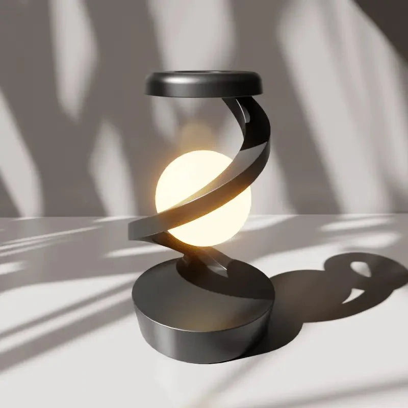 Levitating Moon Lamp – Gesture Control & Wireless Charging - Luminoya