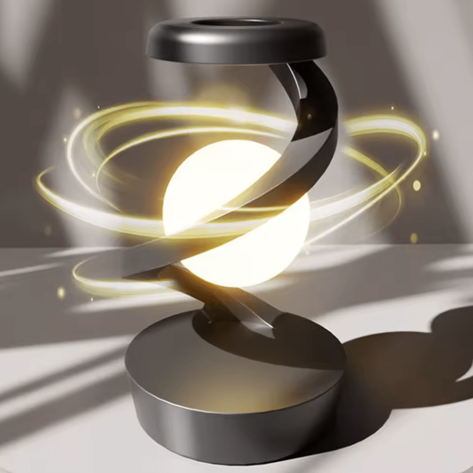 Levitating Moon Lamp – Gesture Control & Wireless Charging - Luminoya