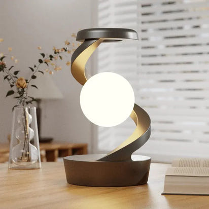 Levitating Moon Lamp – Gesture Control & Wireless Charging - Luminoya
