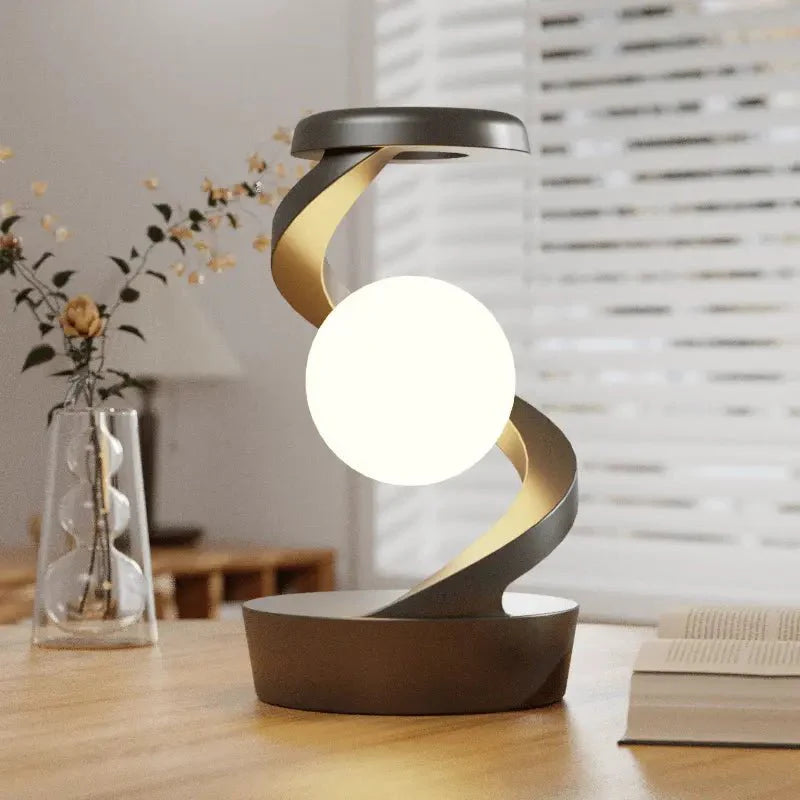Levitating Moon Lamp – Gesture Control & Wireless Charging - Luminoya