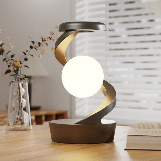 Levitating Moon Lamp – Gesture Control & Wireless Charging - Luminoya